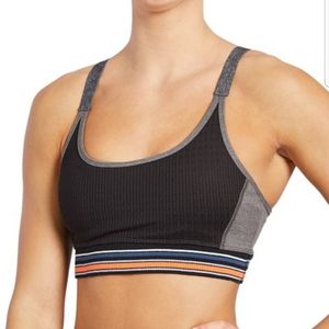 NWT Splendid Striped Trim Sports Bra